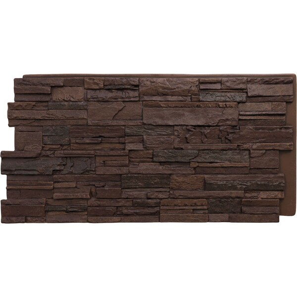 Ekena Millwork Cascade Stacked Stone, StoneWall Faux Stone Siding Panel PNU24X48CADC - main